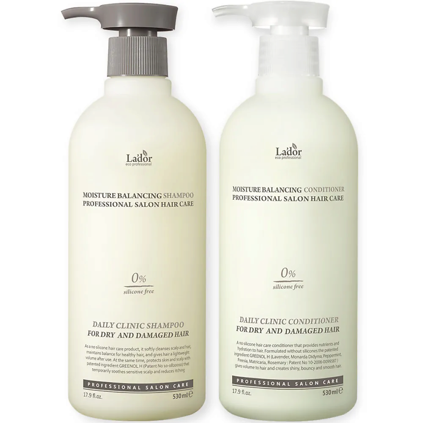 LADOR Шампунь и кондиционер для волос увлажняющие Moisture Balancing Shampoo & Conditioner – фото 2