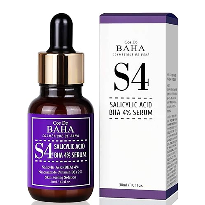 COS DE BAHA Сыворотка для лица для проблемной кожи S4 Salicylic Acid BHA 4% Serum – фото 2