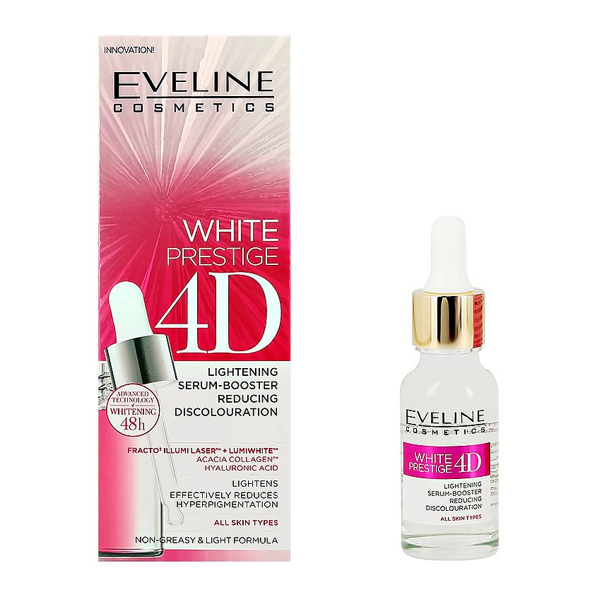 EVELINE Сыворотка-бустер для лица WHITE PRESTIGE 4D против пигментных пятен – фото 1