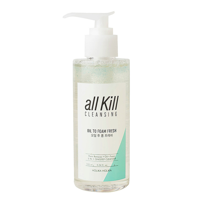 HOLIKA HOLIKA Очищающее гидрофильное масло-пенка освежающее All Kill Cleansing Oil To Foam Fresh – фото 1