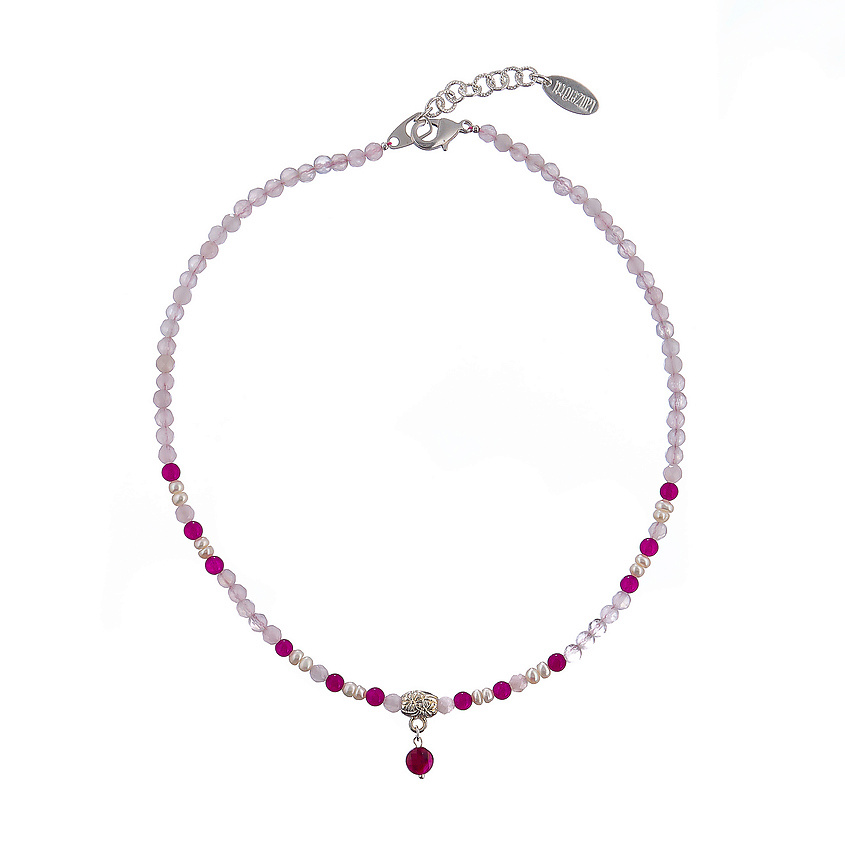 LANZEROTTI Колье, Monroe, кварц, тигровый глаз, стеклянные бусины – фото 1