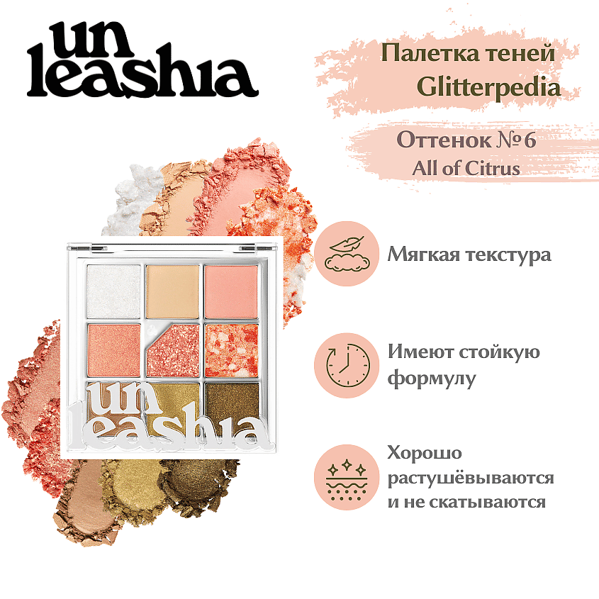UNLEASHIA Glitterpedia Eye Palette Палетка теней для век с глиттерами – фото 1