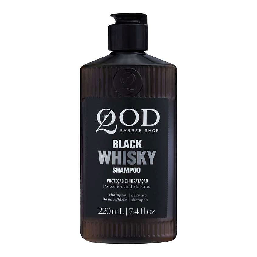 QOD BARBER SHOP Увлажняющий шампунь с экстрактом кукурузы, ржи и ячменя Black Whiskey Shampoo – фото 2
