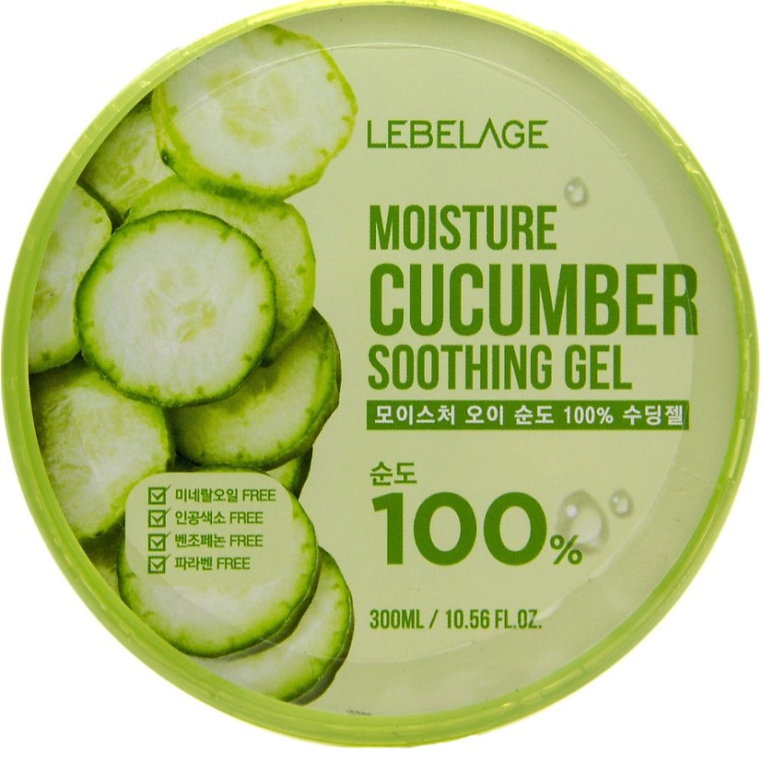 LEBELAGE Moisture Cucumber  100% Soothing Gel Гель для кожи с эстрактом огруца  увлажнение – фото 2