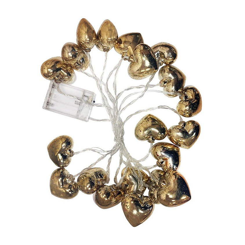 HOMIUM Гирлянда светодиодная ZDK "Сердца" 20 LED 5м на батарейках – фото 2