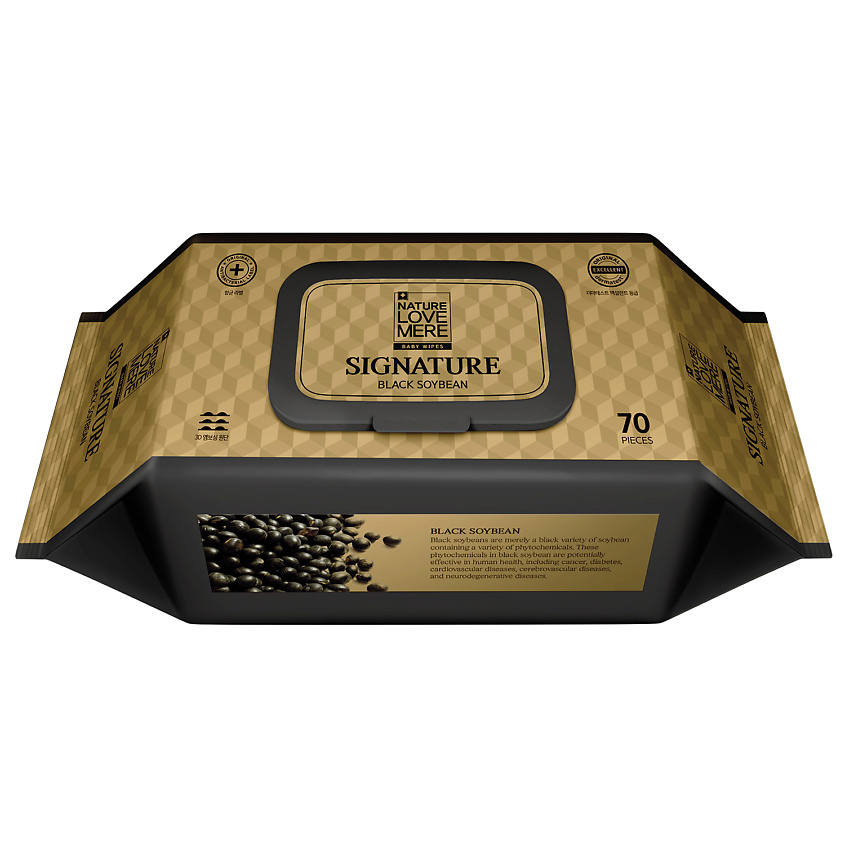 NATURE LOVE MERE Влажные салфетки детские Black Soybean – фото 1