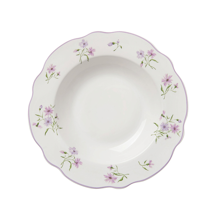 HOME QUEEN Набор суповых фарфоровых тарелок "Летние воспоминания" 22.2см – фото 1