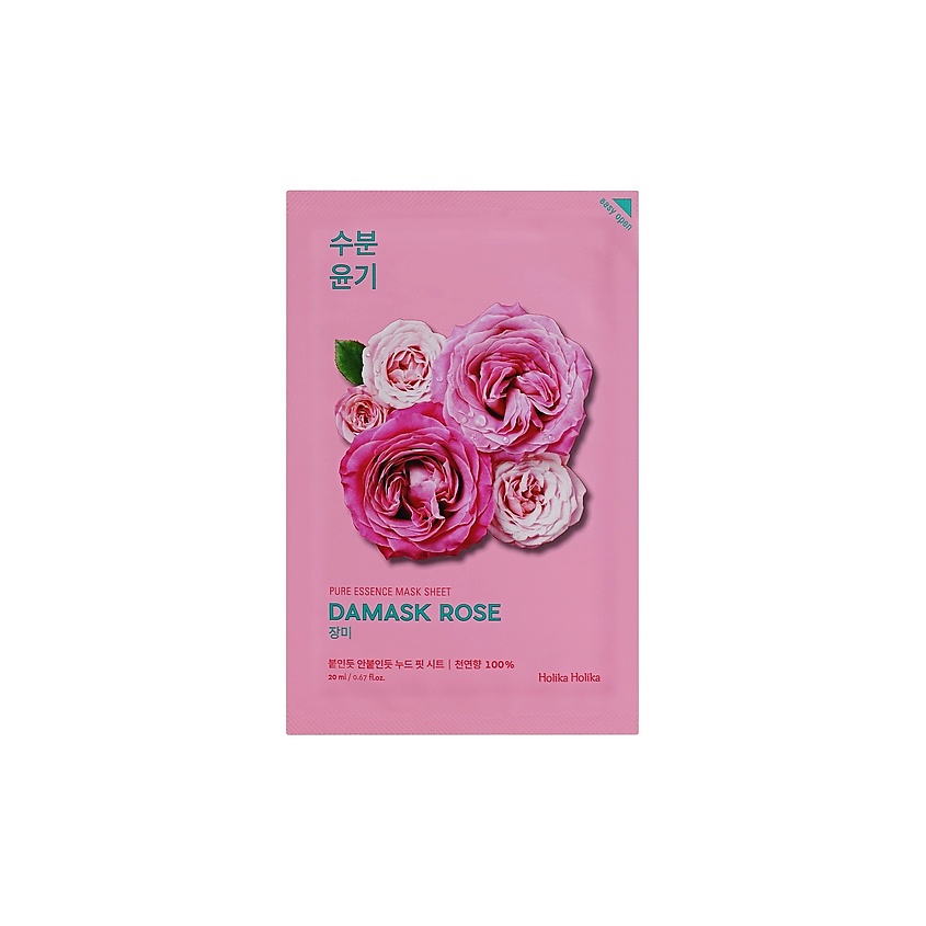 HOLIKA HOLIKA Маска для лица тканевая увлажняющая Pure Essence Mask Sheet Damask Rose – фото 2