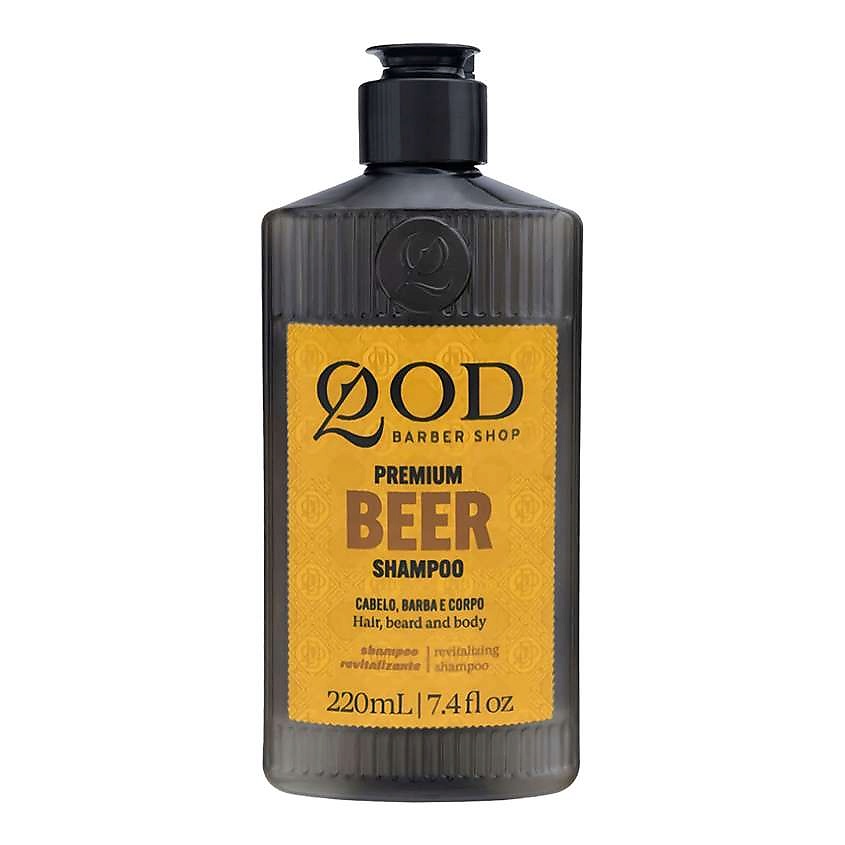 QOD BARBER SHOP Восстанавливающий шампунь для волос, бороды и тела Premium Beer Shampoo – фото 2