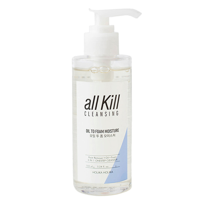 HOLIKA HOLIKA Очищающее гидрофильное масло-пенка All Kill Cleansing Oil To Foam Moisture увлажняющее – фото 1