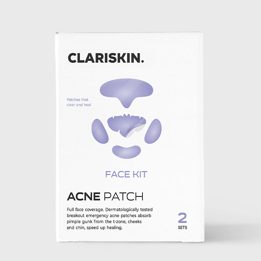 CLARISKIN Face Kit Набор гидроколлоидных патчей от акне для всего лица – фото 1