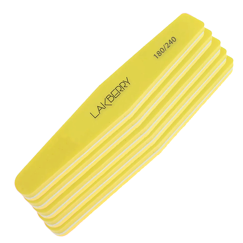 GET THE REASON LAKBERRY Пилка-баф для шлифовки ногтей ромб 180/240, 5 шт – фото 1