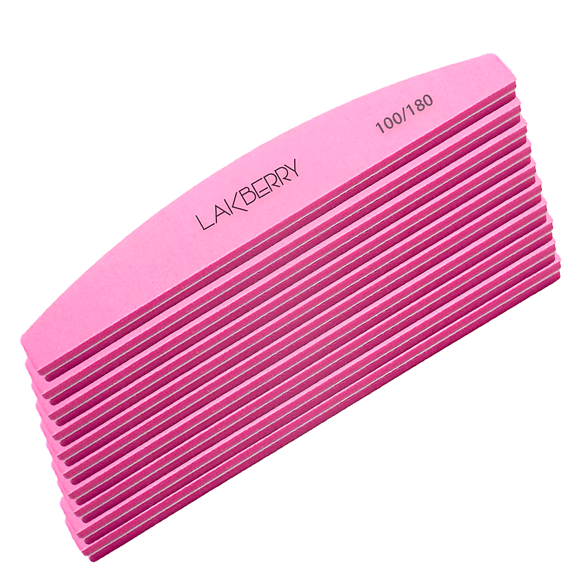 GET THE REASON LAKBERRY Пилка-баф для шлифовки ногтей лодка 100/180, 10 шт – фото 1