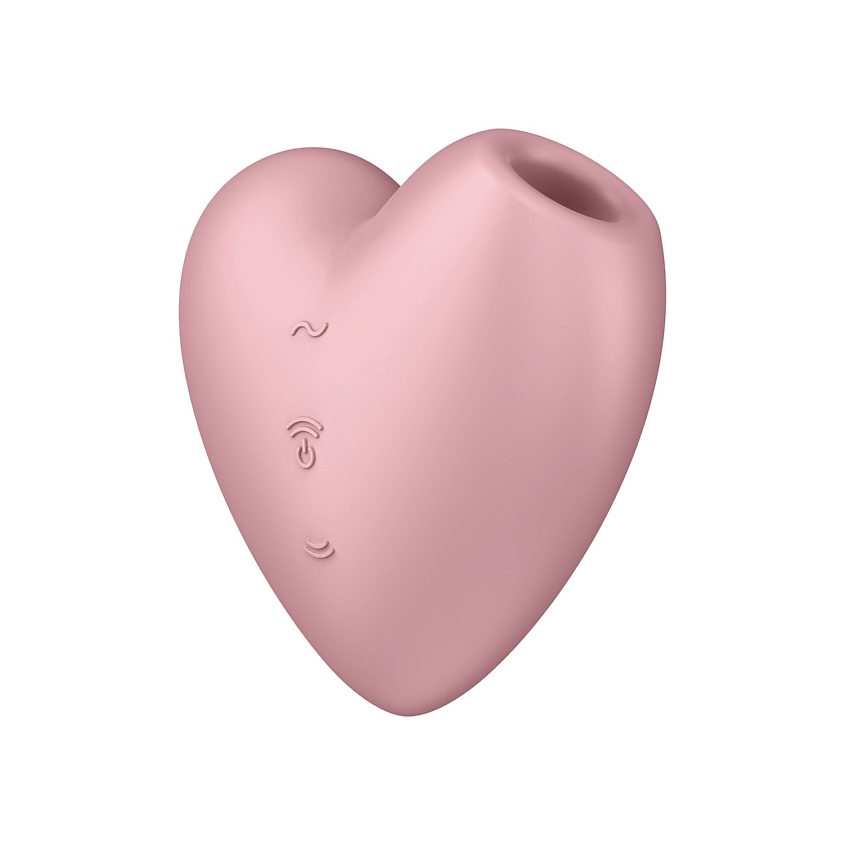 SATISFYER Двухсторонний вакуум-волновой вибростимулятор Cutie Heart pink – фото 1