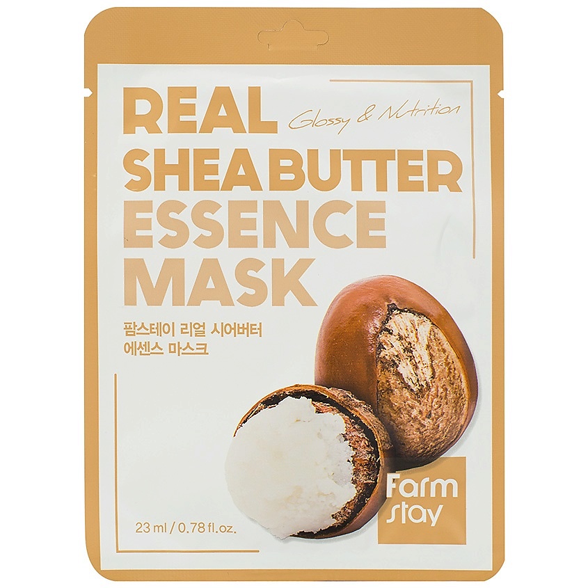 FARMSTAY Маска для лица тканевая с маслом ши Real Shea Butter Essence Mask – фото 1