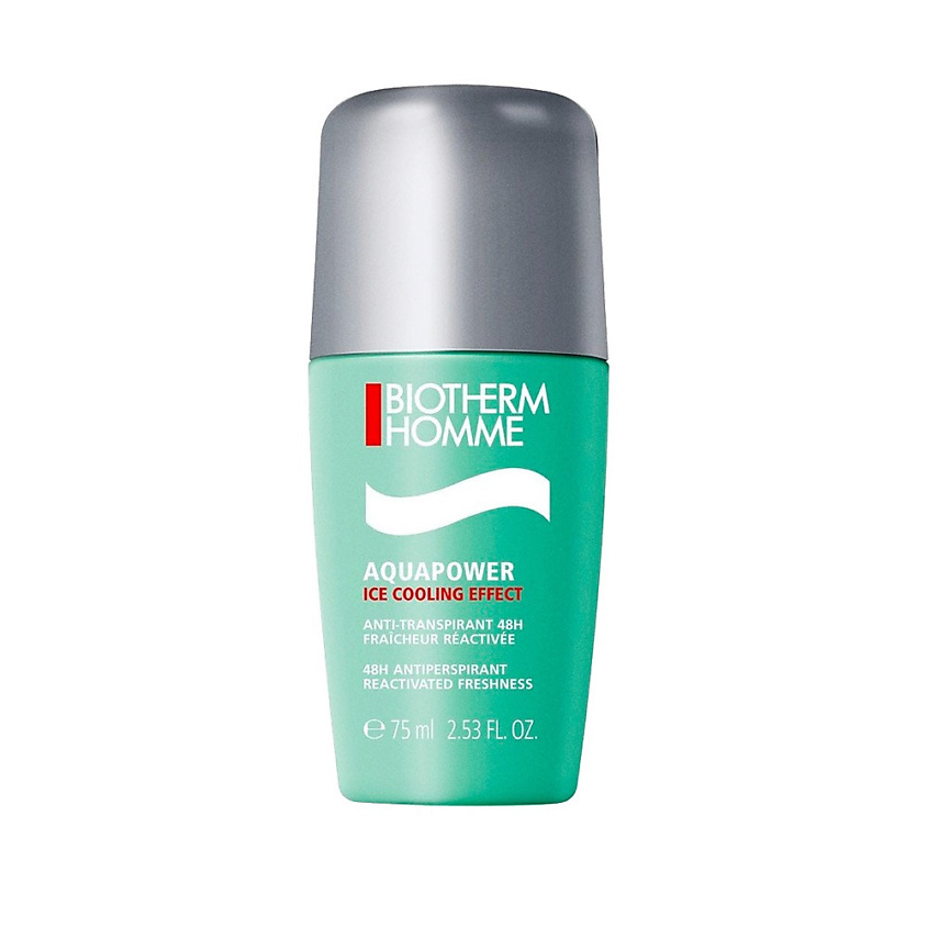 BIOTHERM Освежающий шариковый дезодорант-антиперспирант Homme Aquapower 48H Anti-Perspirant – фото 1