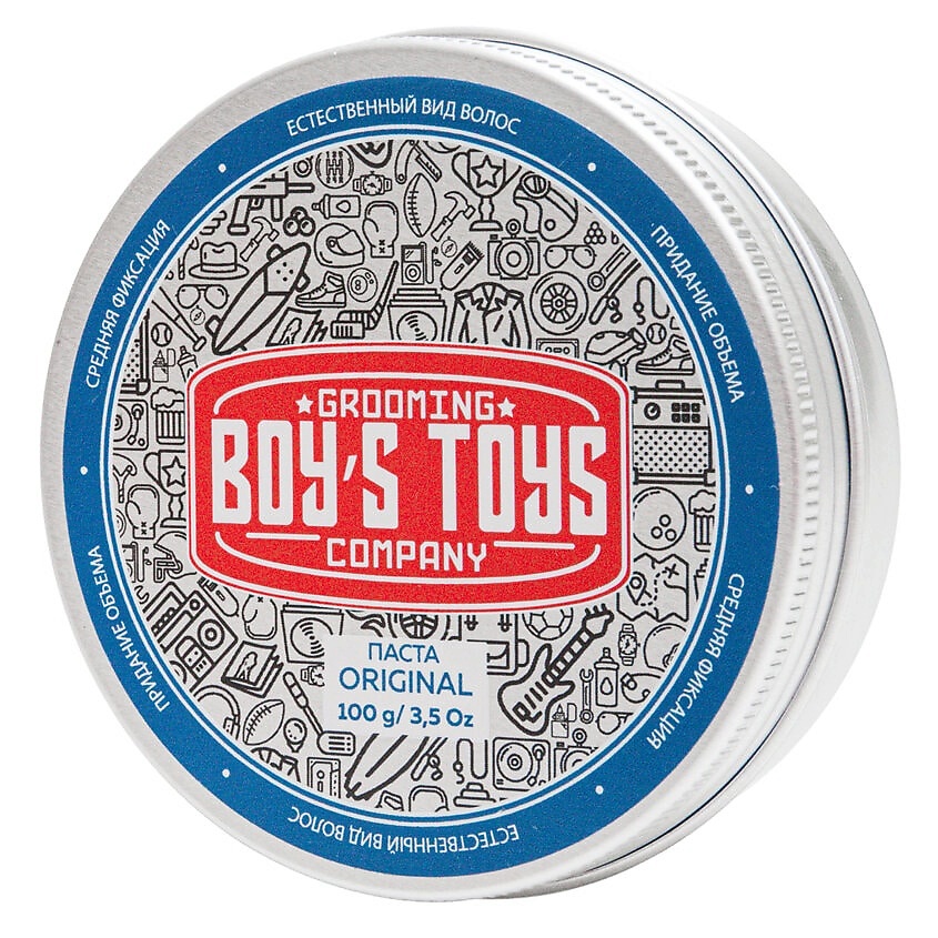 BOY'S TOYS Паста для укладки волос средней фиксации с низким уровнем блеска Original – фото 3