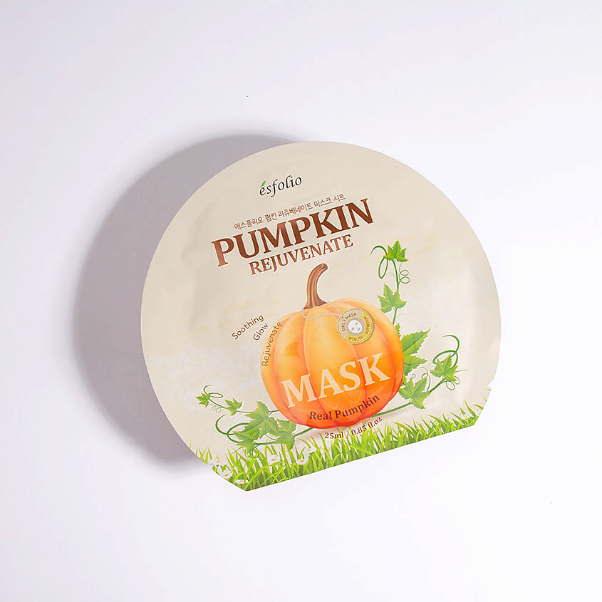 ESFOLIO Маска для лица REAL PUMPKIN с экстрактом тыквы (омолаживающая) – фото 3