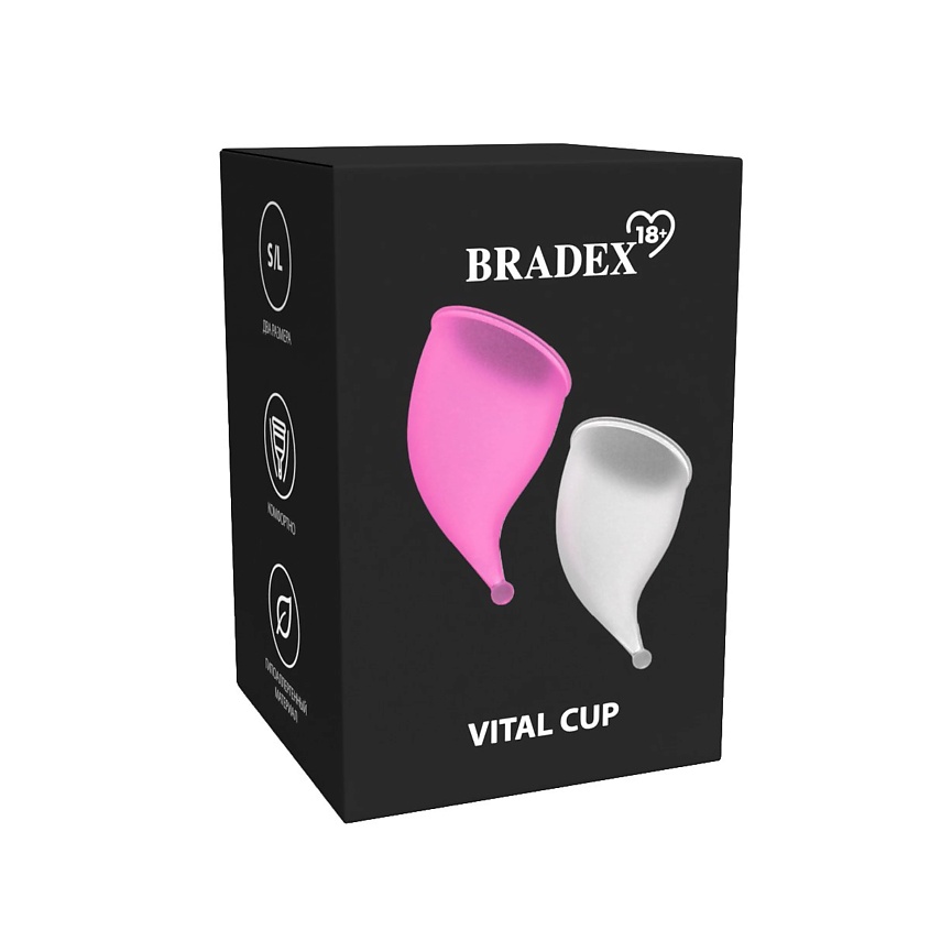 BRADEX Набор менструальных чаш Vital Cup (S+L) – фото 7