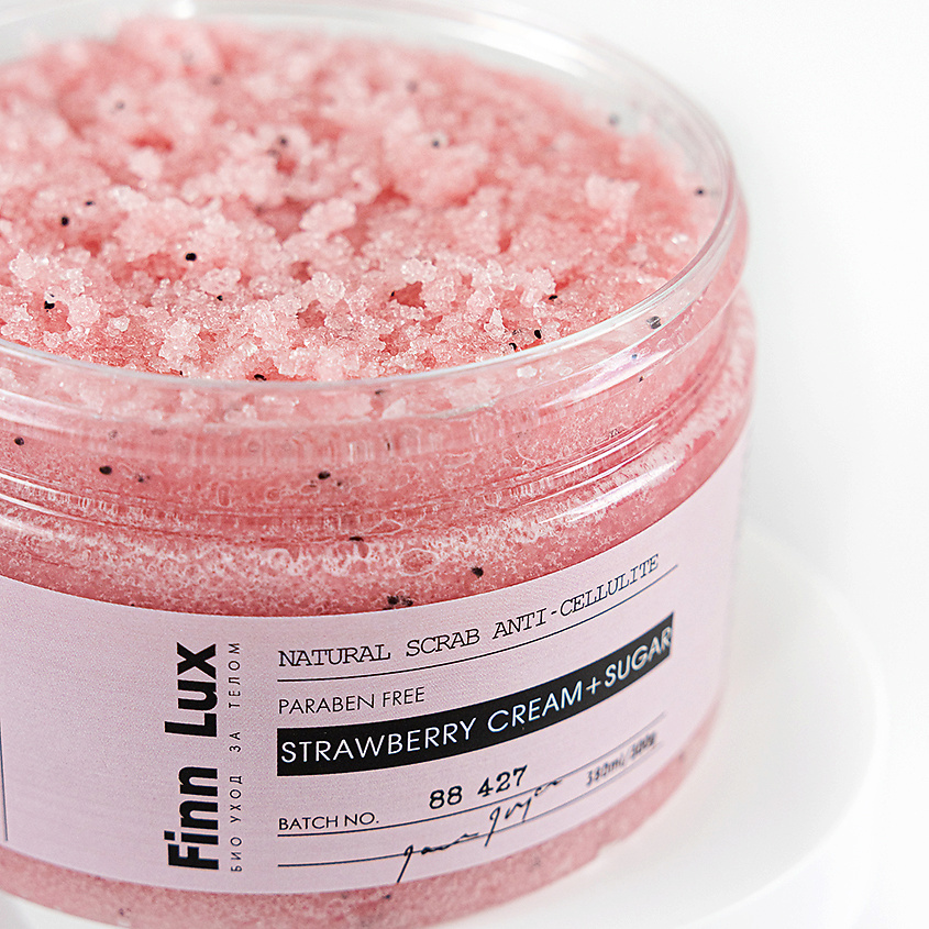 FINNLUX Скраб антицеллюлитный для тела "Strawberry cream+sugar" – фото 7