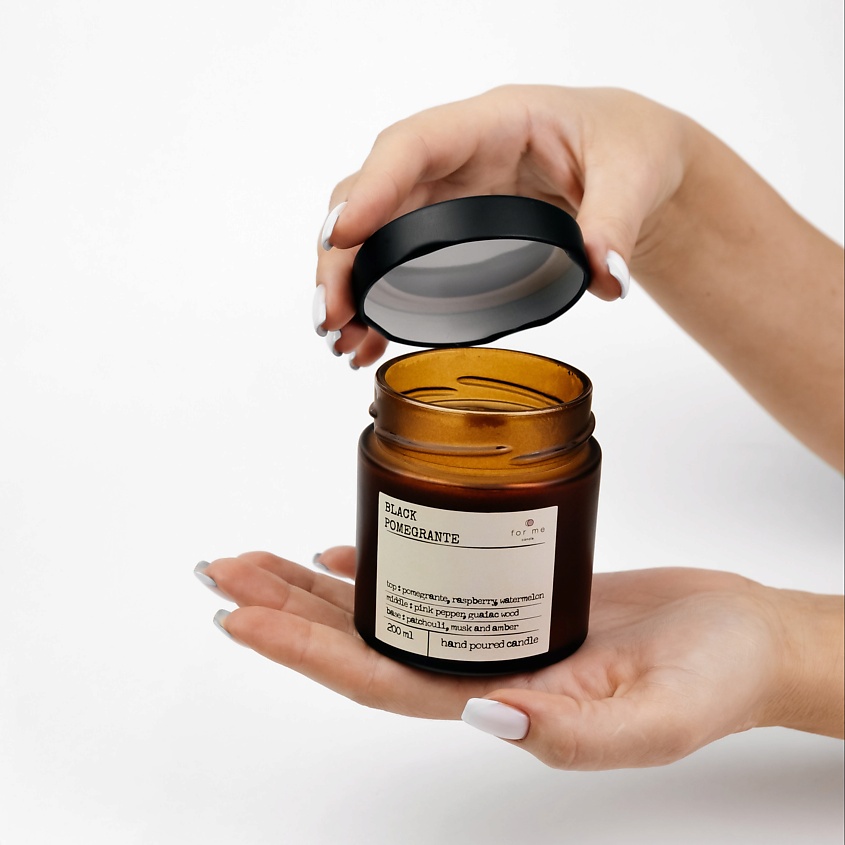 FOR ME CANDLE Ароматическая свеча с деревянным фитилем Black pomegrante – фото 2