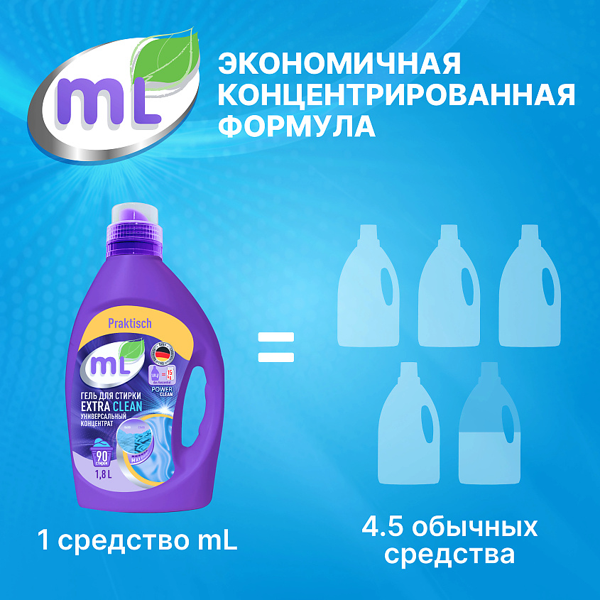 MEINE LIEBE Гель для стирки цветного и белого белья EXTRA CLEAN, универсальный концентрат – фото 8