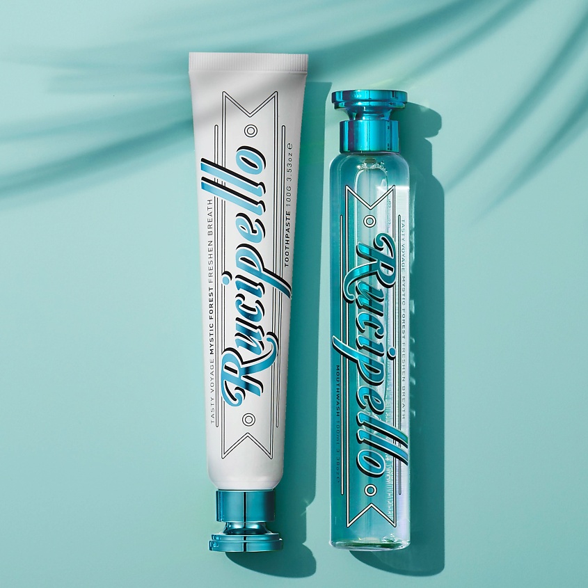 RUCIPELLO Набор 200 Зубная паста+Ополаскиватель  MysticForest Toothpaste&Mouthwash (Эвкалипт и Мята) – фото 2
