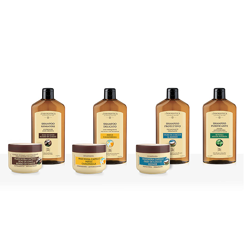 L`ERBORISTICA Натуральная Маска для волос  защитная экстраувлажняющая  с маслами КОКОСА  и МОНОИ – фото 4