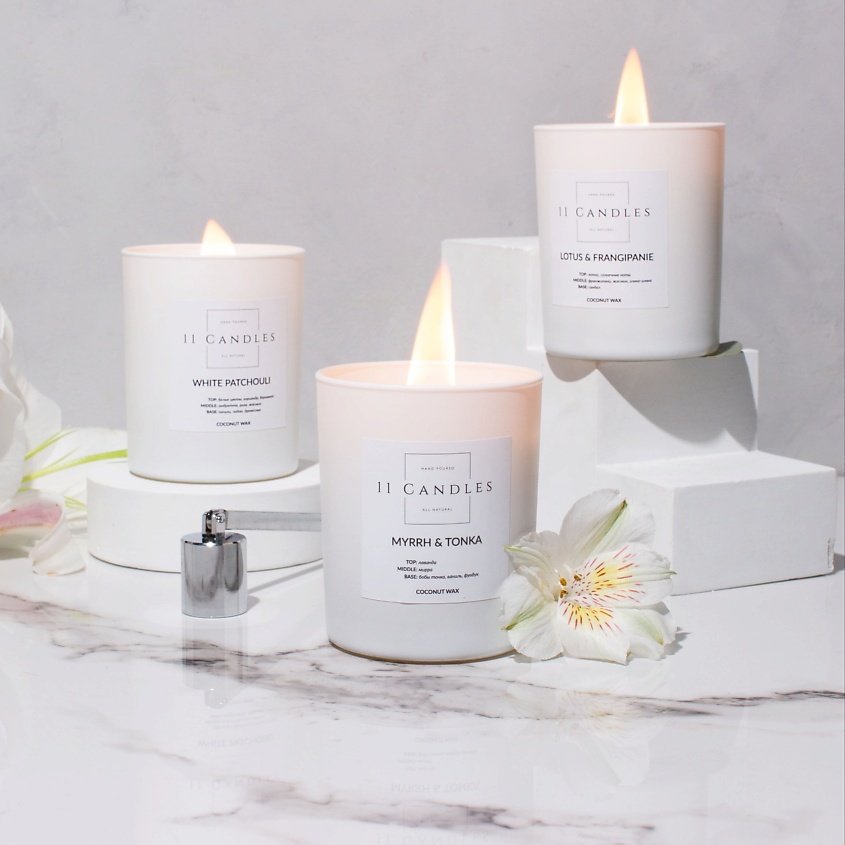 11 CANDLES Ароматическая свеча "Peony & Plush Suede" – фото 4