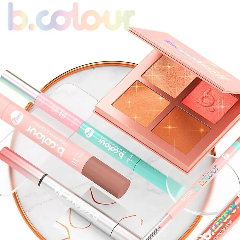 7DAYS Карандаш для бровей черный с щеточкой B.COLOUR, 02 Light brown – фото 4