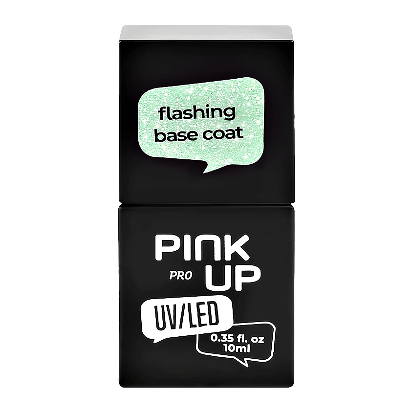 PINK UP Светоотражающая база для ногтей UV/LED PRO flashing base coat – фото 3