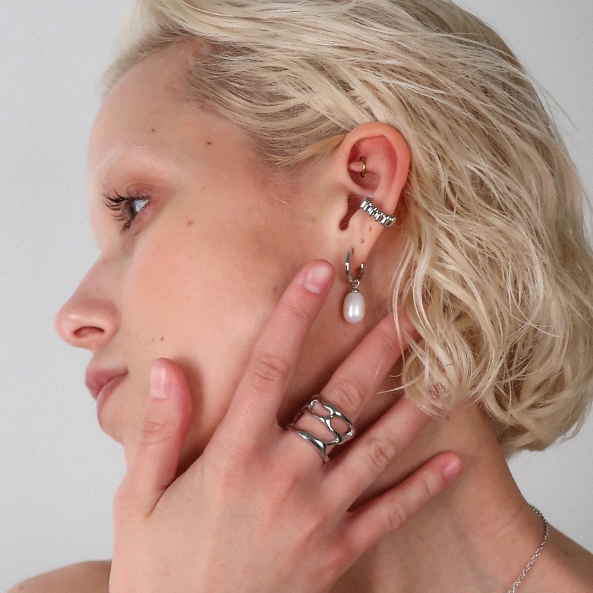 VIAMORE Серьги Rings Pearl – фото 2