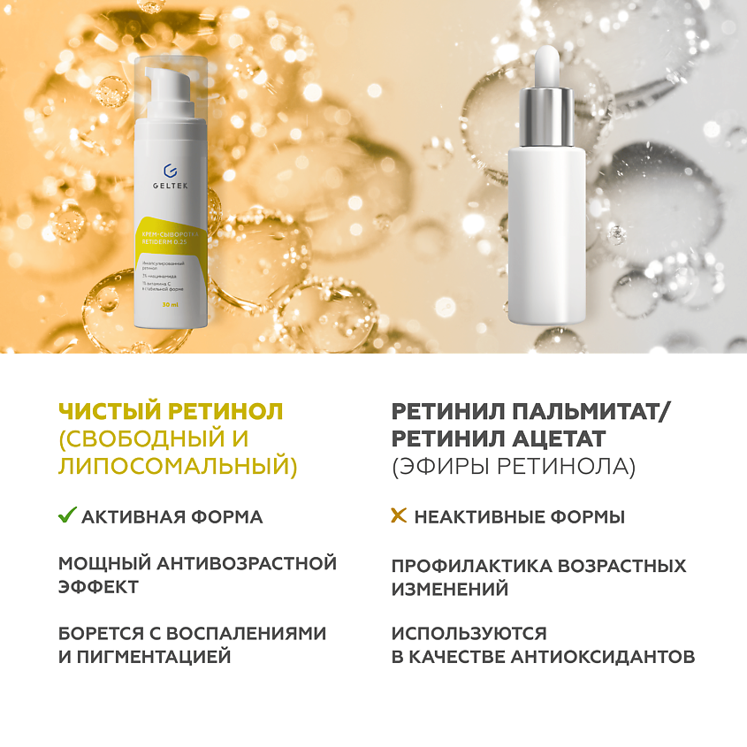 ГЕЛЬТЕК Крем-сыворотка с ретинолом Retiderm 0.25 – фото 3