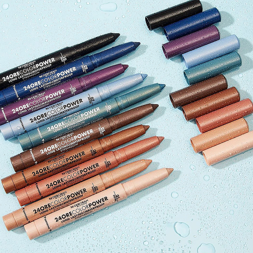 DEBORAH MILANO Тени карандаш стойкие 24ORE COLOR POWER EYESHADOW, № 09 ночной синий, 1,4 г – фото 8