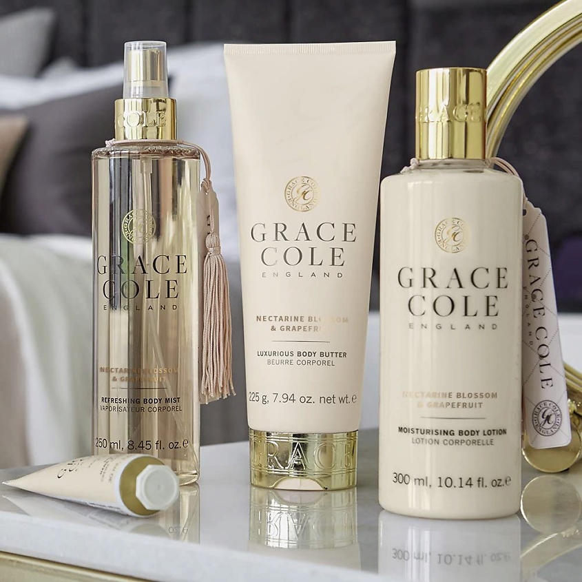 GRACE COLE Гель для ванны и душа Цветок нектарина и грейпфрут Nectarine Blossom & Grapefruit – фото 3