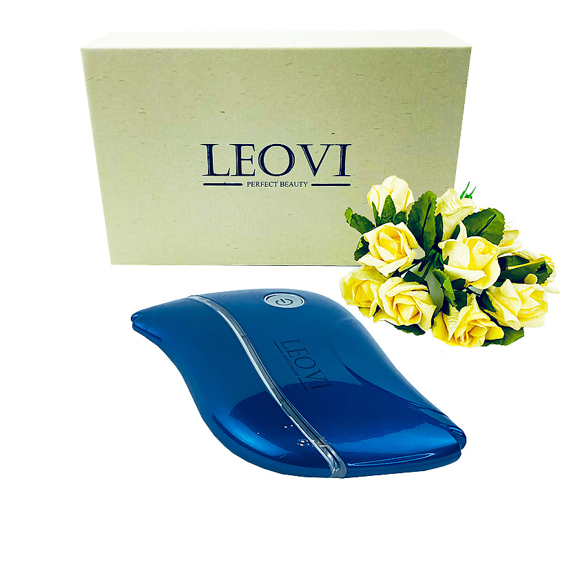 LEOVI Микротоковый массажер для лица и шеи EMS-LIFT, rf лифтинг, против морщин, Синий – фото 5