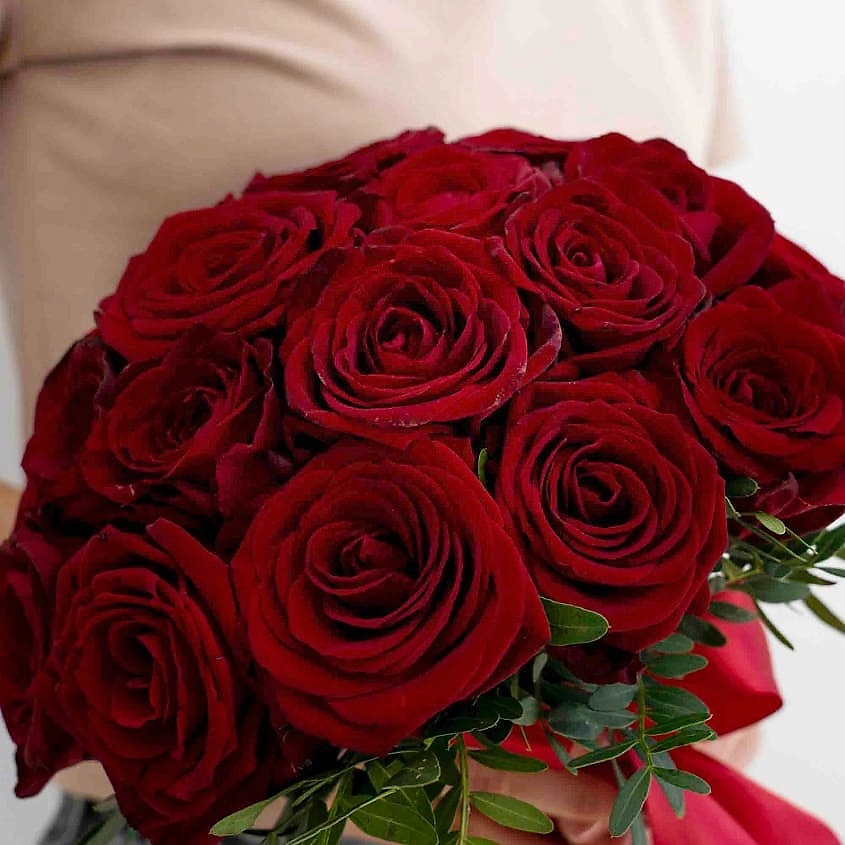 ЛЭТУАЛЬ FLOWERS Букет невесты из бордовых роз – фото 3