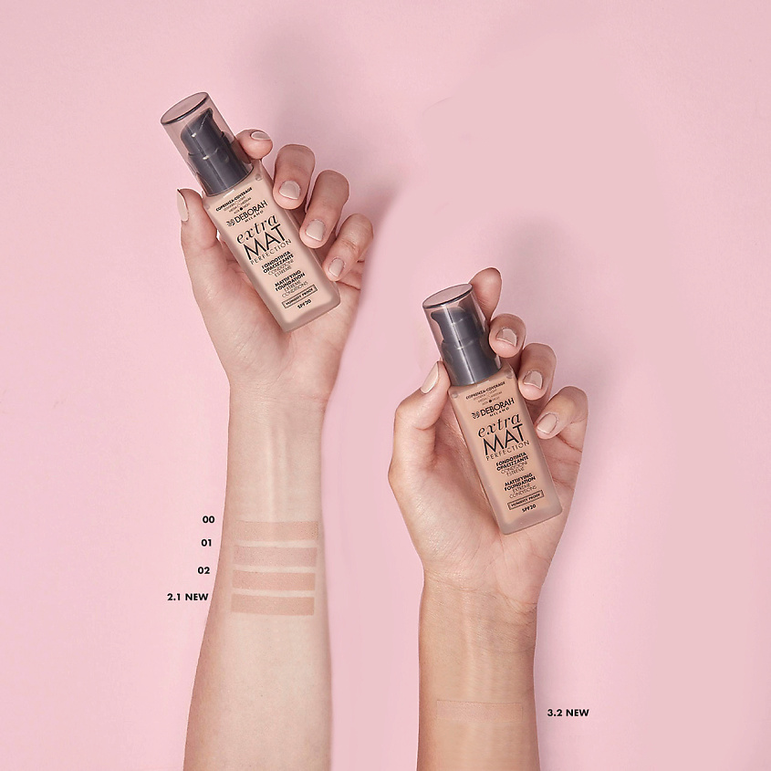 DEBORAH MILANO Тональная основа матирующая EXTRA MAT PERFECTION MATTIFYING FOUNDATION – фото 2