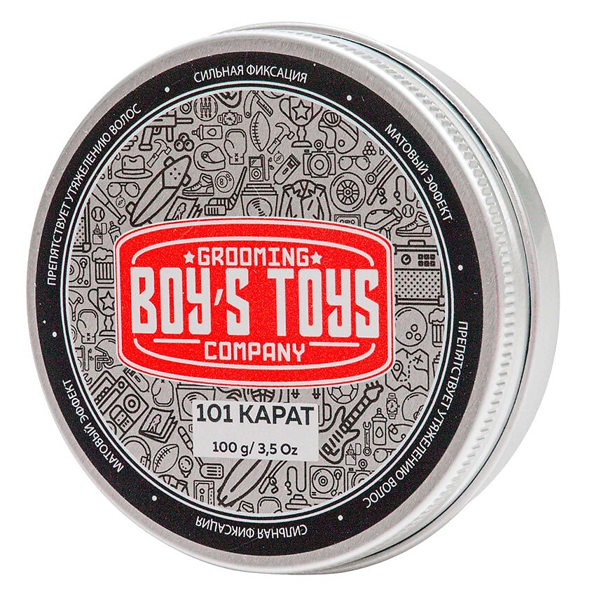 BOY'S TOYS Паста для укладки волос высокой фиксации с низким уровнем блеска 101 карат – фото 3