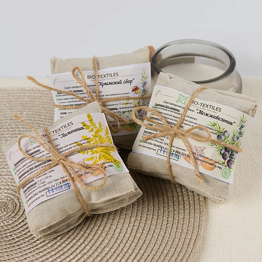 BIO TEXTILES Набор саше запарников для бани и сауны – фото 3