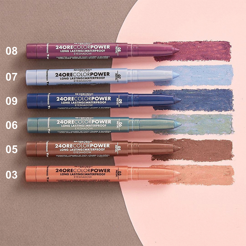 DEBORAH MILANO Тени карандаш стойкие 24ORE COLOR POWER EYESHADOW, № 09 ночной синий, 1,4 г – фото 7