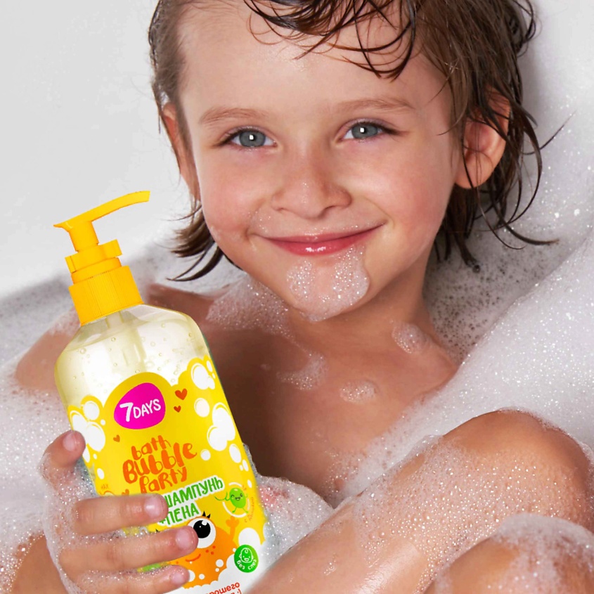 7DAYS Детский шампунь для волос детей BATH BUBBLE PARTY – фото 8