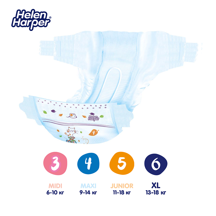 HELEN HARPER BABY Подгузники размер 4 (Maxi) 9-14 кг – фото 6
