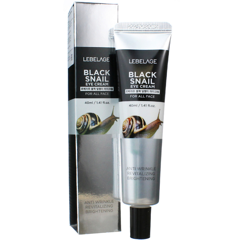 LEBELAGE Крем для глаз (век) с Муцином улитки Увлажняющий Eye Cream Вlack Snail – фото 3