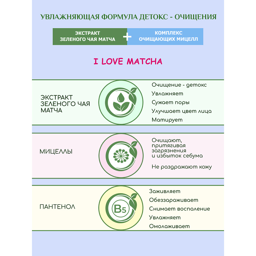 БИОКОН Тоник для лица мицеллярный " I love matcha" – фото 4