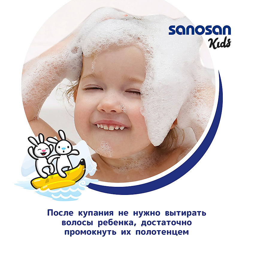 SANOSAN Гель для душа и шампунь с ароматом банана – фото 4