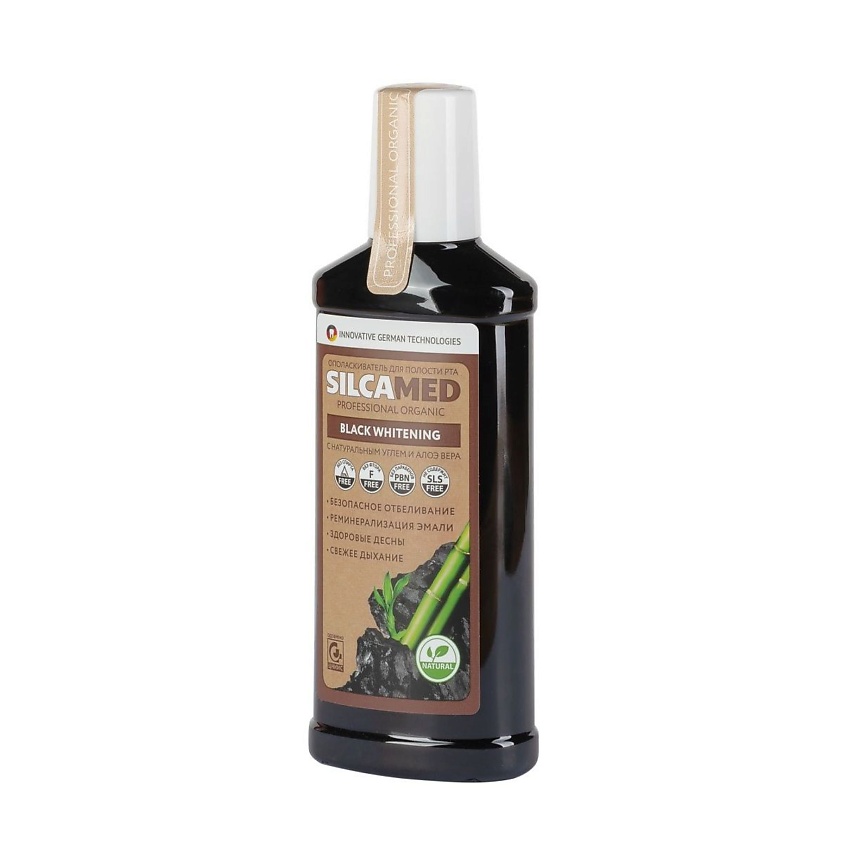 SILCAMED Ополаскиватель для полости рта PROFESSIONAL ORGANIC Black Whitening – фото 3