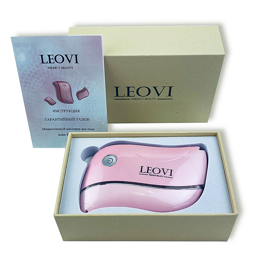 LEOVI Микротоковый массажер для лица и шеи EMS-LIFT, rf лифтинг, против морщин, Розовый – фото 5