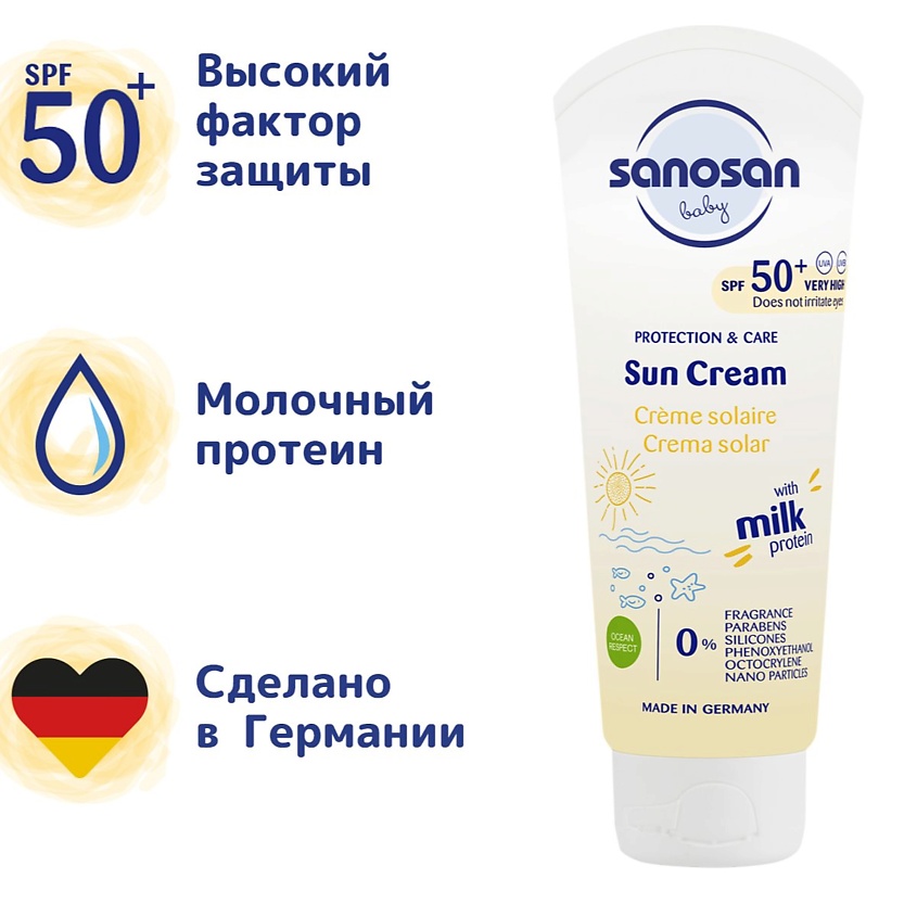 SANOSAN Солнцезащитный крем SPF 50+ – фото 4