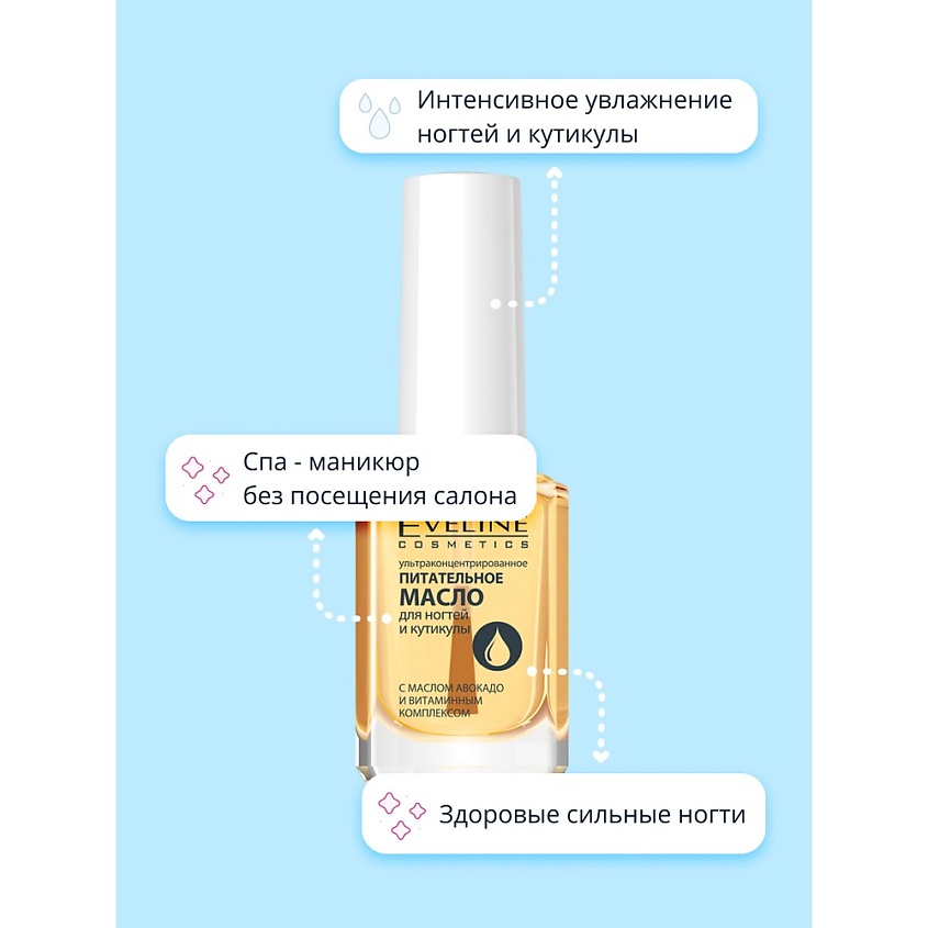 EVELINE Масло для ногтей и кутикулы с маслом авокадо и витаминным комплексом – фото 3
